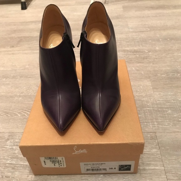 Christian Louboutin Shoes - Christian Louboutin Dahlia 100 Calf Seta booties